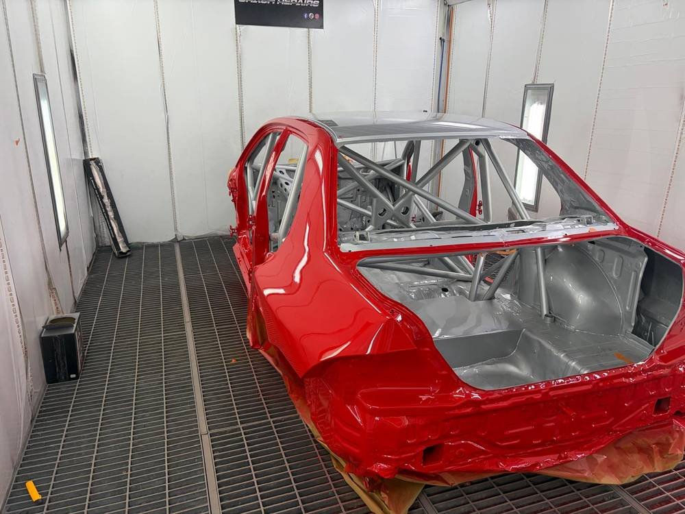 Rally shell — fresh in red