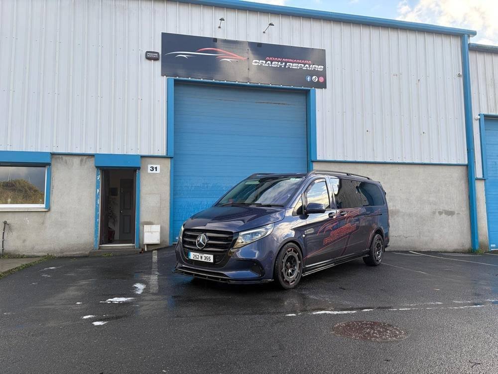 Aidan McNamara Crash Repairs branded van outside the workshop at Unit 31, Waterford